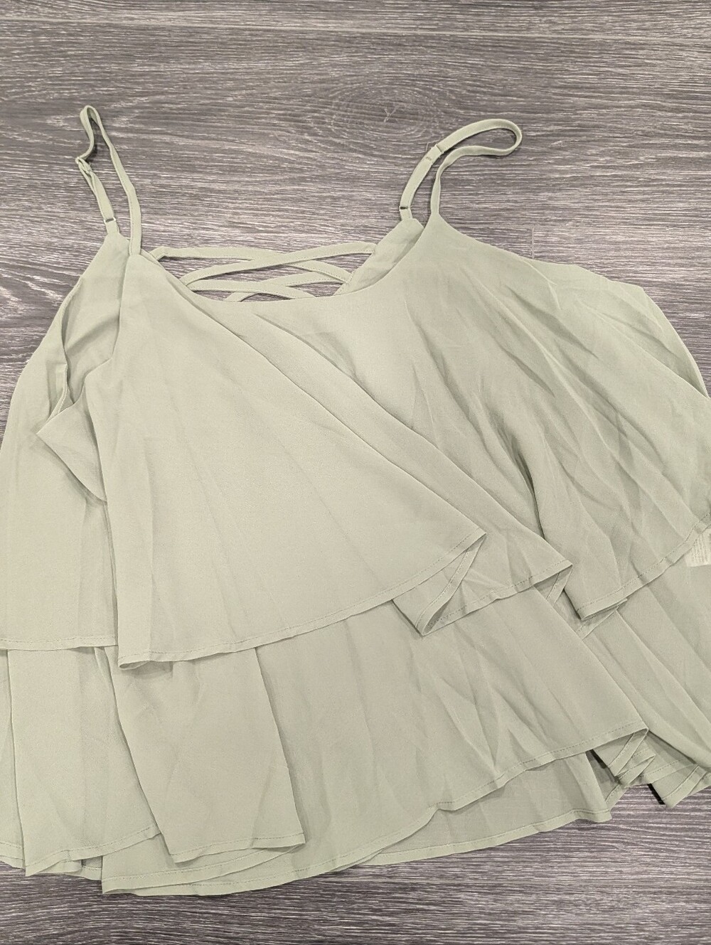 Light Sage Strappy Cami Slip